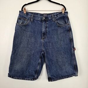 Vintage U.S. POLO ASSN Denim Blue Jean Carpenter Shorts Men Size 36